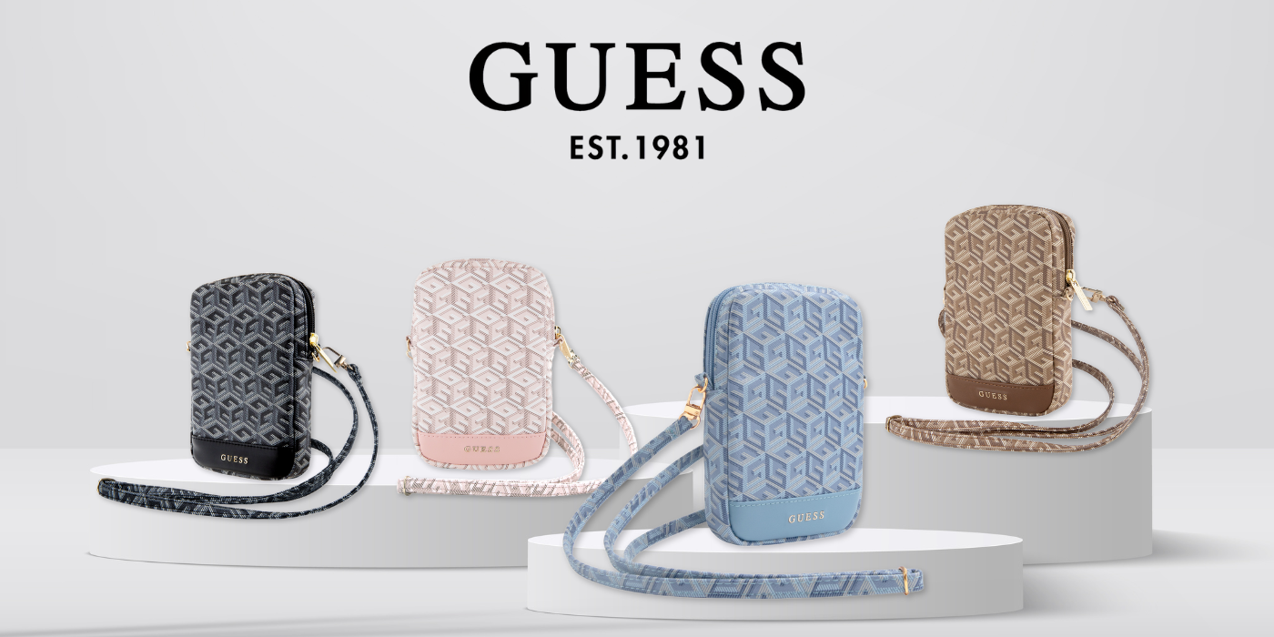 Guess rankinė GUWBZPGCSPGK juodos spalvos Zip GCube Bottom Stripe aprašymas - Prekės nuotrauka