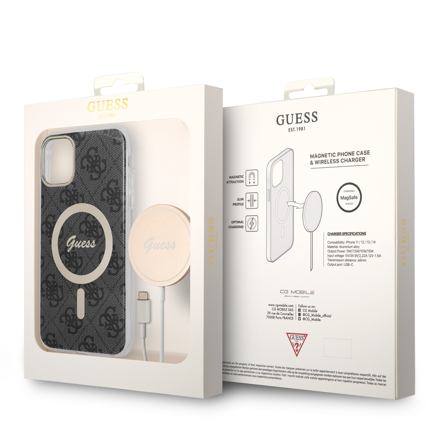Guess Rinkinys GUBPN61H4EACSK Dėklas + Įkroviklis Apple iPhone 11 6.1″ juodos spalvos Hard Dėklas 4G Print MagSafe aprašymas - Prekės nuotrauka Guess Rinkinys GUBPN61H4EACSK Dėklas + Įkroviklis Apple iPhone 11 6.1″ juodos spalvos Hard Dėklas 4G Print MagSafe aprašymas - Prekės nuotrauka