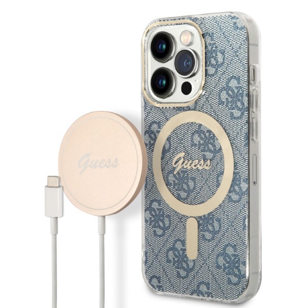 Guess Rinkinys GUBPP14LH4EACSB Dėklas+ Įkroviklis Apple iPhone 14 Pro 6,1″ mėlynas kietas dėklas 4G Print MagSa aprašymas - Prekės nuotrauka Guess Rinkinys GUBPP14LH4EACSB Dėklas+ Įkroviklis Apple iPhone 14 Pro 6,1″ mėlynas kietas dėklas 4G Print MagSa aprašymas - Prekės nuotrauka