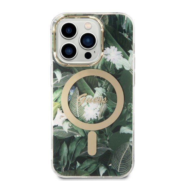 Guess Rinkinys GUBPP14LHJEACSA Dėklas+Įkroviklis Apple iPhone 14 Pro 6,1″ žalias kietas dėklas Jungle MagSafe aprašymas - Prekės nuotrauka Guess Rinkinys GUBPP14LHJEACSA Dėklas+Įkroviklis Apple iPhone 14 Pro 6,1″ žalias kietas dėklas Jungle MagSafe aprašymas - Prekės nuotrauka