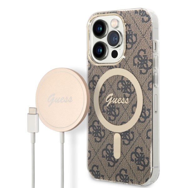 Guess Rinkinys GUBPP14XH4EACSW Dėklas+ Įkroviklis Apple iPhone 14 Pro Max 6,7″ rudos spalvos kietas dėklas 4G Print Ma aprašymas - Prekės nuotrauka Guess Rinkinys GUBPP14XH4EACSW Dėklas+ Įkroviklis Apple iPhone 14 Pro Max 6,7″ rudos spalvos kietas dėklas 4G Print Ma aprašymas - Prekės nuotrauka