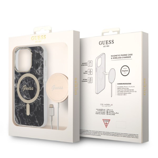 Guess Rinkinys GUBPP14XHMEACSK Dėklas+ Įkroviklis Apple iPhone 14 Pro Max 6,7″ juodos spalvos kietas dėklas Marble MagSa aprašymas - Prekės nuotrauka Guess Rinkinys GUBPP14XHMEACSK Dėklas+ Įkroviklis Apple iPhone 14 Pro Max 6,7″ juodos spalvos kietas dėklas Marble MagSa aprašymas - Prekės nuotrauka