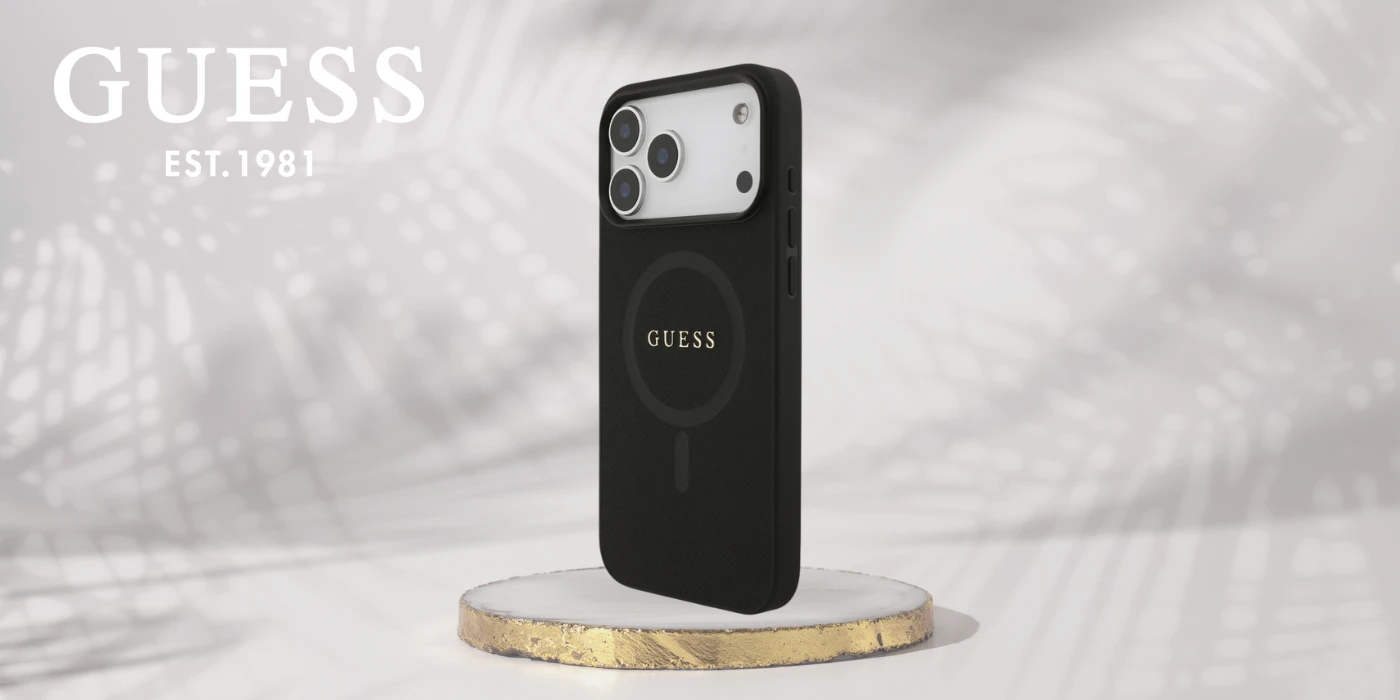 Guess Saffiano Classic Logo MagSafe dėklas skirtas Apple iPhone 17 Pro Max juodos spalvos aprašymas - Prekės nuotrauka Guess Saffiano Classic Logo MagSafe dėklas skirtas Apple iPhone 17 Pro Max juodos spalvos aprašymas - Prekės nuotrauka