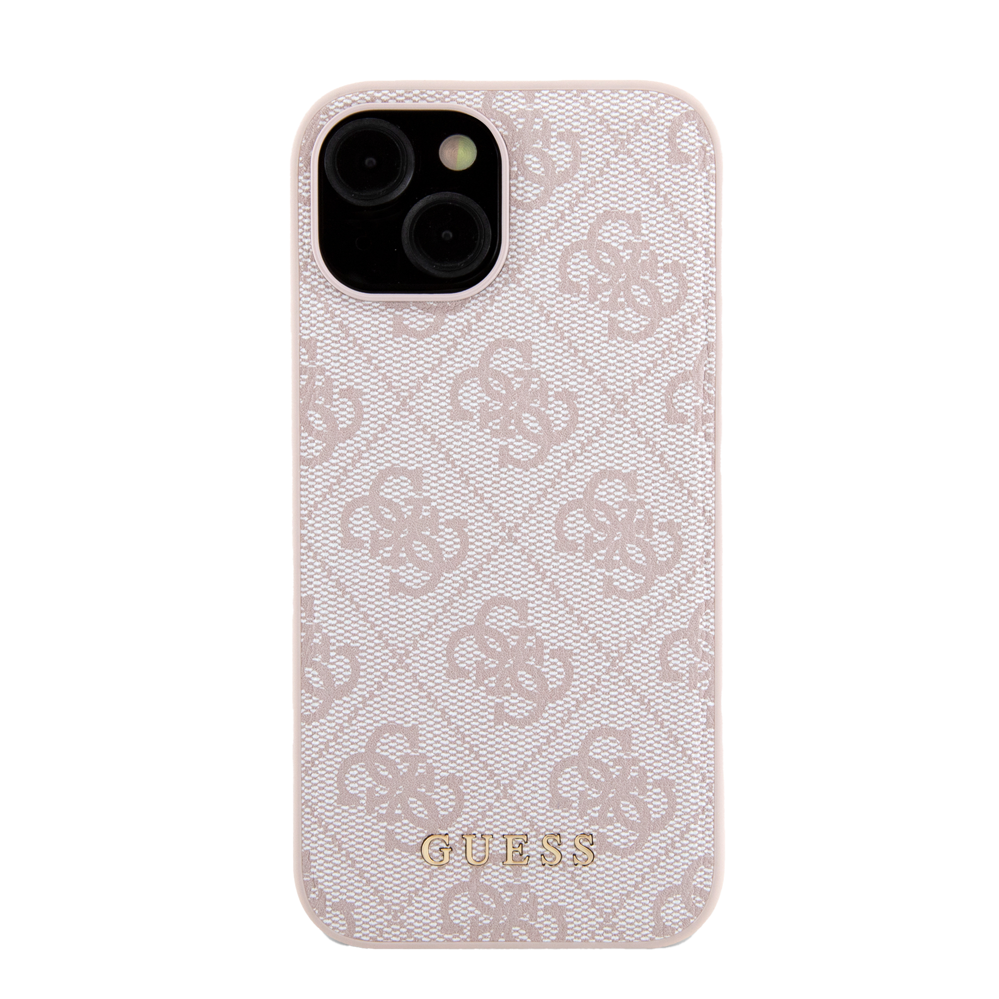 Guess Set GUBPM5P15X4GEMGP iPhone 15 Pro Max 6.7″ kietas dėklas + 5000mAh MagSafe išorinė baterija, rožinės spalvos aprašymas - Prekės nuotrauka