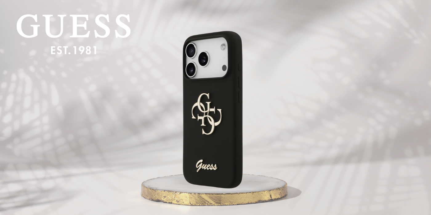 Guess Silicone Big 4G Script dėklas skirtas Apple iPhone 17 Pro juodos spalvos aprašymas - Prekės nuotrauka