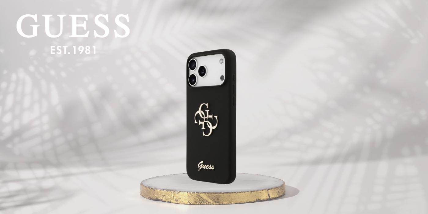 Guess Silicone Big 4G Script dėklas skirtas Apple iPhone 17 Pro Max juodos spalvos aprašymas - Prekės nuotrauka