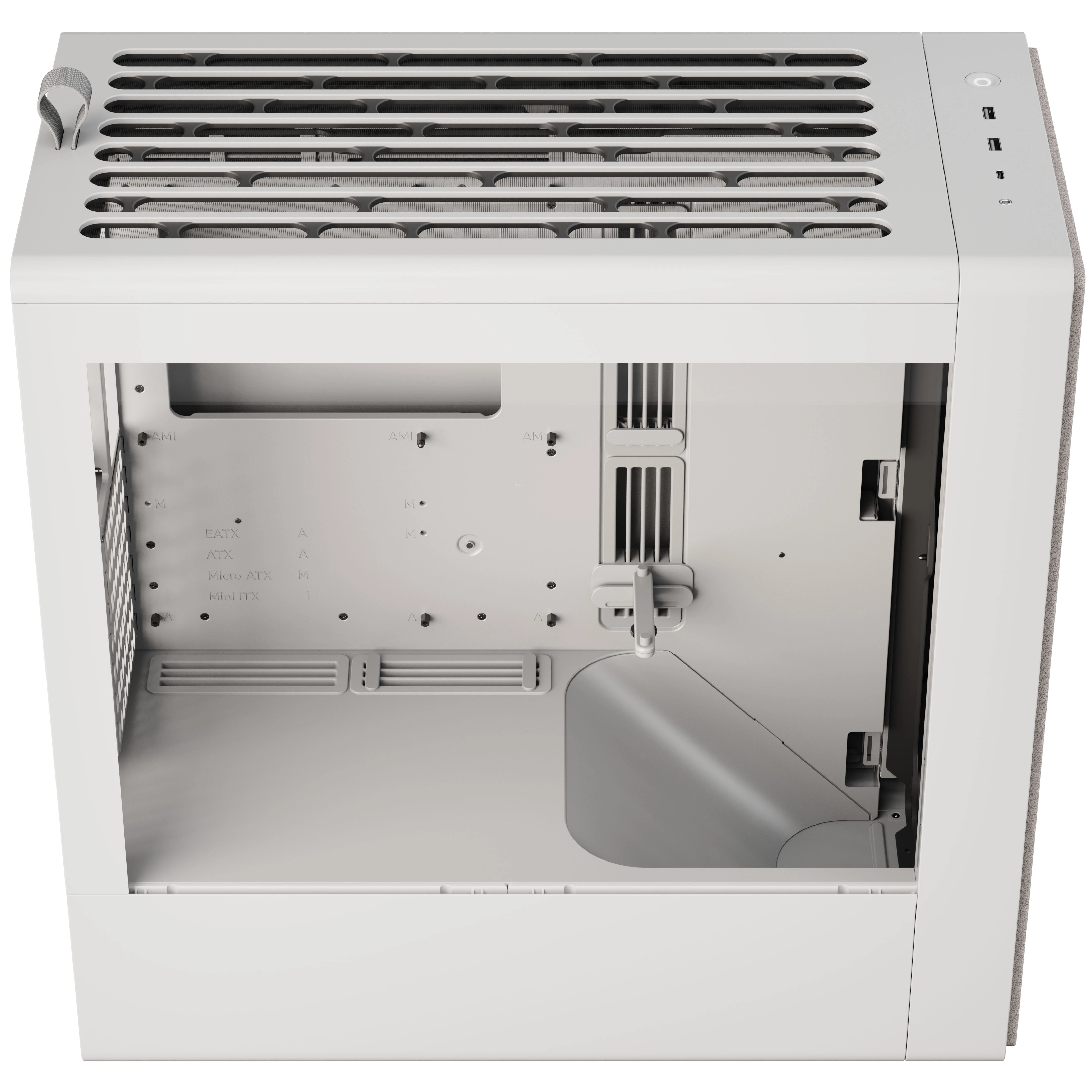 HAVN BF 360 PC Case, Midi Tower, E-ATX, Tempered Glass – Baltas aprašymas - Prekės nuotrauka