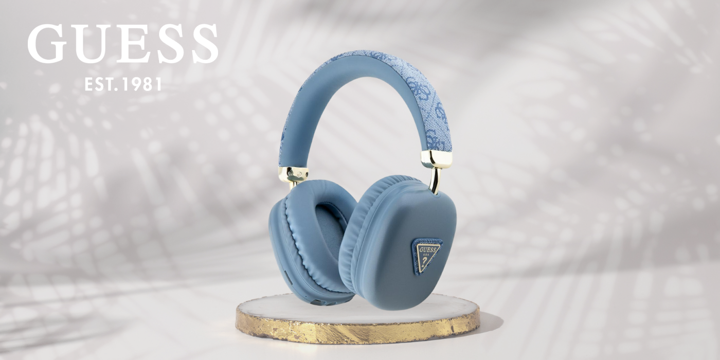 Ausinės Guess Bluetooth 4G Triangle Logo mėlynos aprašymas - Prekės nuotrauka