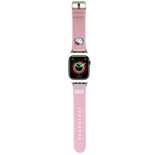 Hello Kitty apyrankė HKAWMPGKHP Apple Watch 38/40/41mm rožinės spalvos apyrankė Kitty Head aprašymas - Prekės nuotrauka