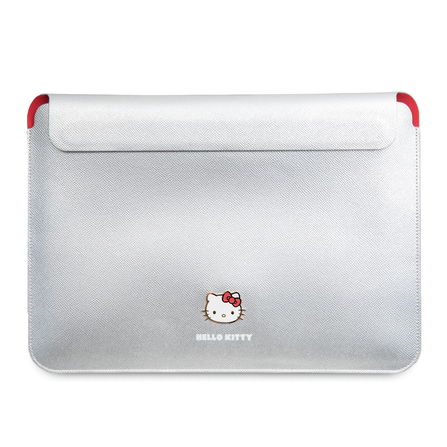 Hello Kitty Dėklas kompiuteriui HKCS14PGHDLMS 14″ sidabro spalvos PU Metal Logo aprašymas - Prekės nuotrauka