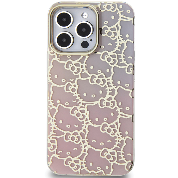 Hello Kitty HKHCN61HCHPEP iPhone 11 / Xr 6.1″ rožinės spalvos kietas dėklas IML Gradient Electrop Crowded Kitty Head aprašymas - Prekės nuotrauka
