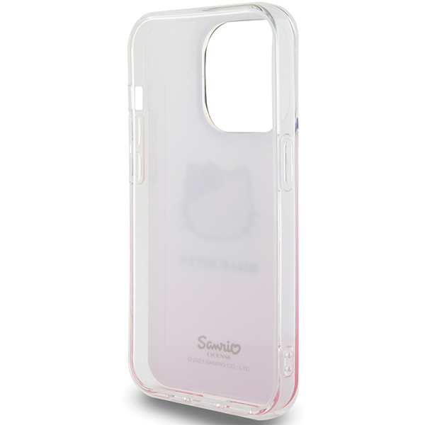 Hello Kitty HKHCP14LHDGKEP Apple iPhone 14 Pro 6.1″ rožinės spalvos kietas dėklas IML Gradient Electrop Kitty Head aprašymas - Prekės nuotrauka