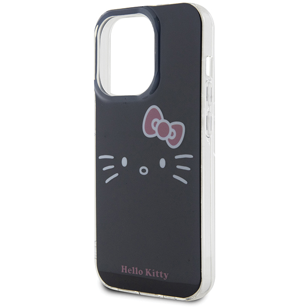 Hello Kitty HKHCP14XHKHLK iPhone 14 Pro Max 6.7″ juodos spalvos kietas dėklas IML Kitty Face aprašymas - Prekės nuotrauka