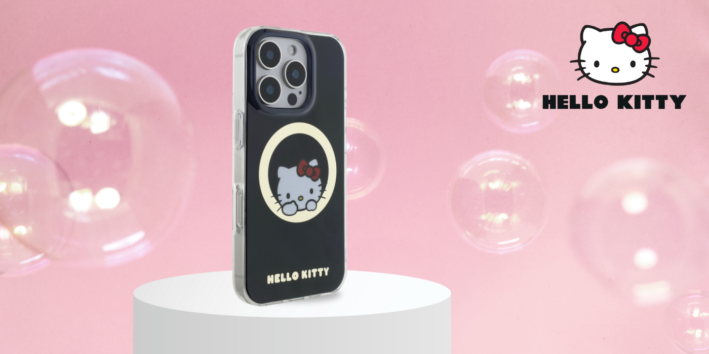 Hello Kitty HKHMP16LHSWKK Apple iPhone 16 Pro 6,3″ juodos spalvos kietas dėklas IML Sweet Kitty Magsafe aprašymas - Prekės nuotrauka Hello Kitty HKHMP16LHSWKK Apple iPhone 16 Pro 6,3″ juodos spalvos kietas dėklas IML Sweet Kitty Magsafe aprašymas - Prekės nuotrauka
