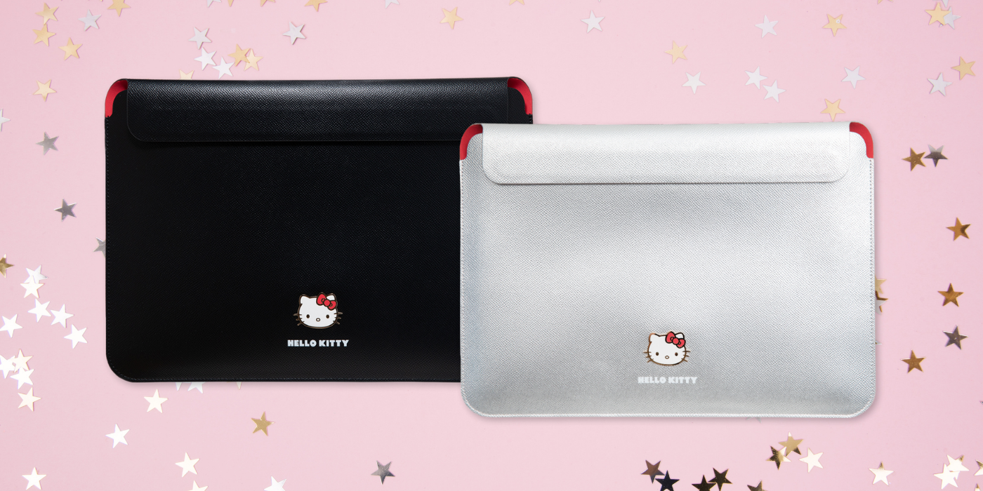 Hello Kitty kompiuterio dėklas HKCS14PGHDLMK 14″ juodos spalvos PU Metal Logo aprašymas - Prekės nuotrauka