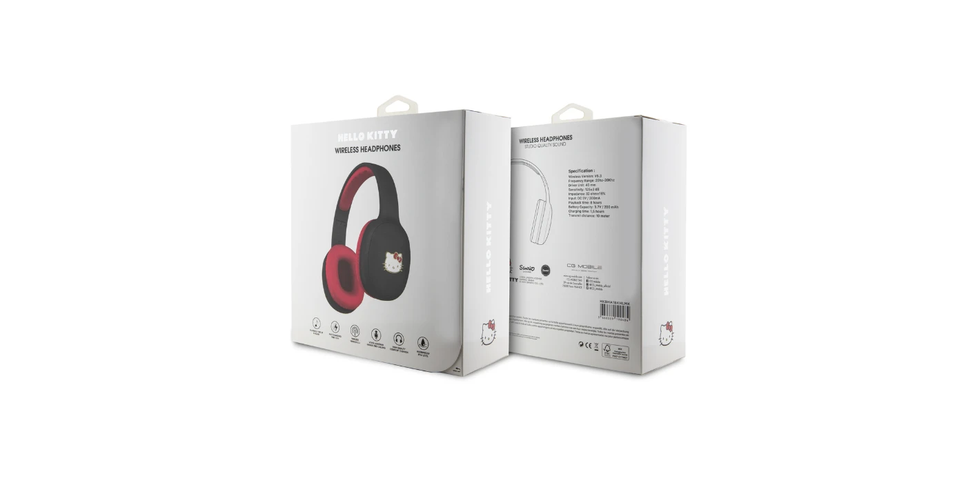 „Hello Kitty“ ausinės su „Bluetooth“