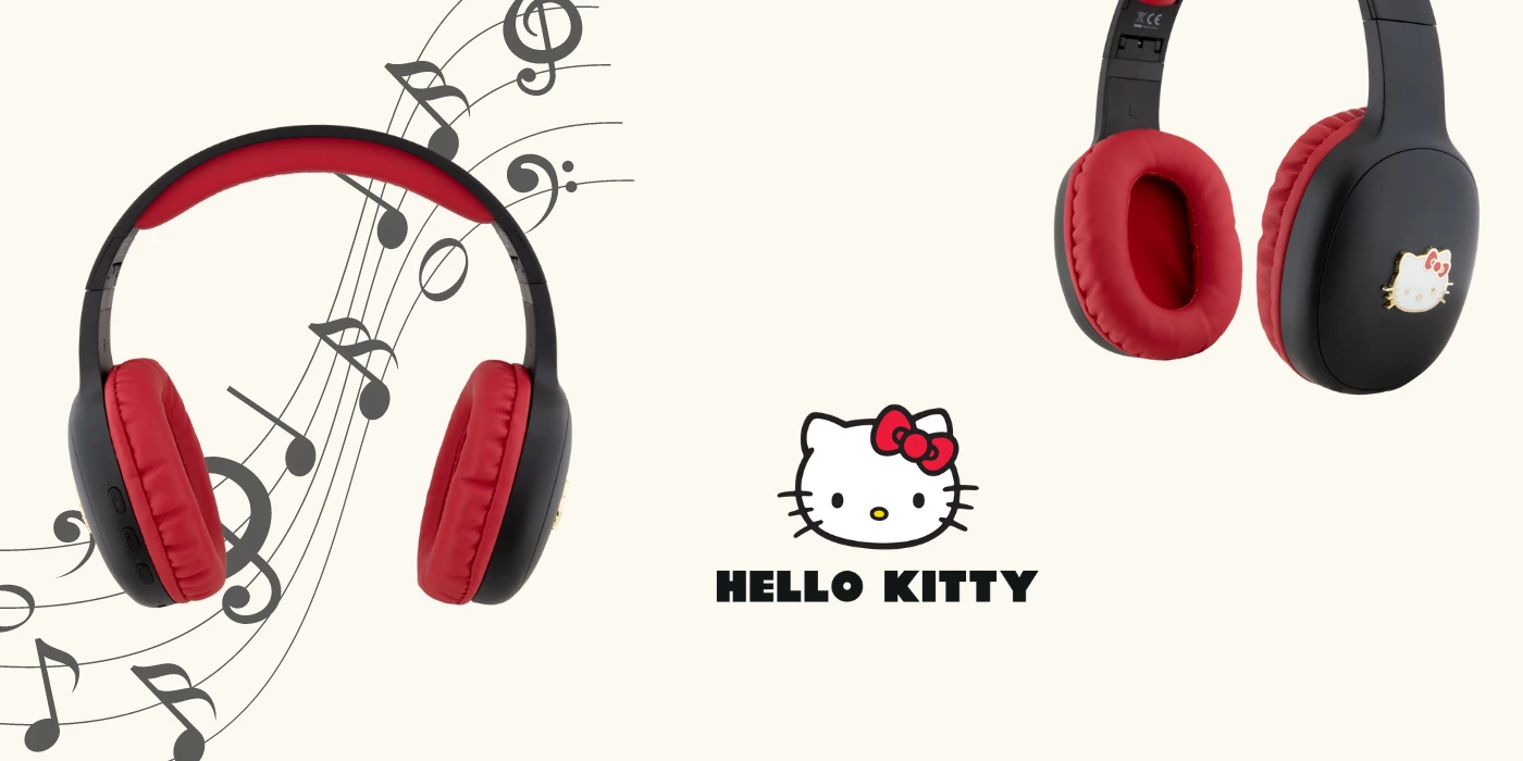 „Hello Kitty“ ausinės su „Bluetooth“
