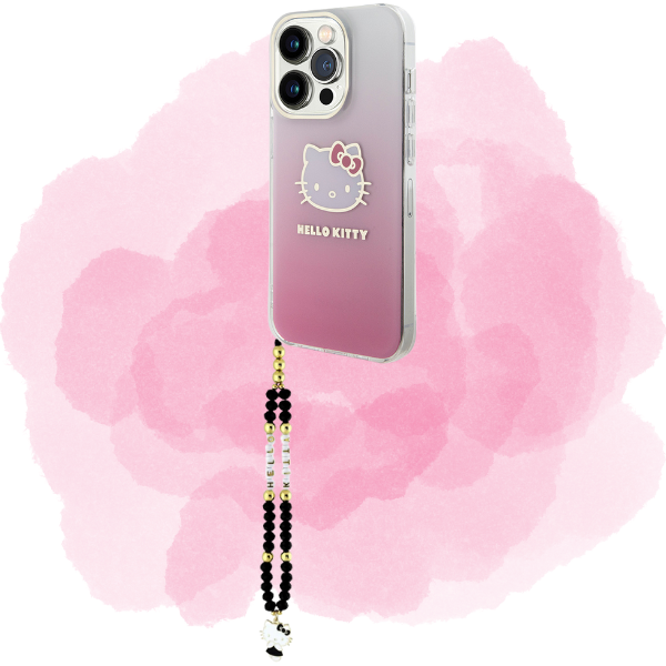 Hello Kitty perlų ir karoliukų Kitty pakabukas telefono pakabukas juodos spalvos aprašymas - Prekės nuotrauka