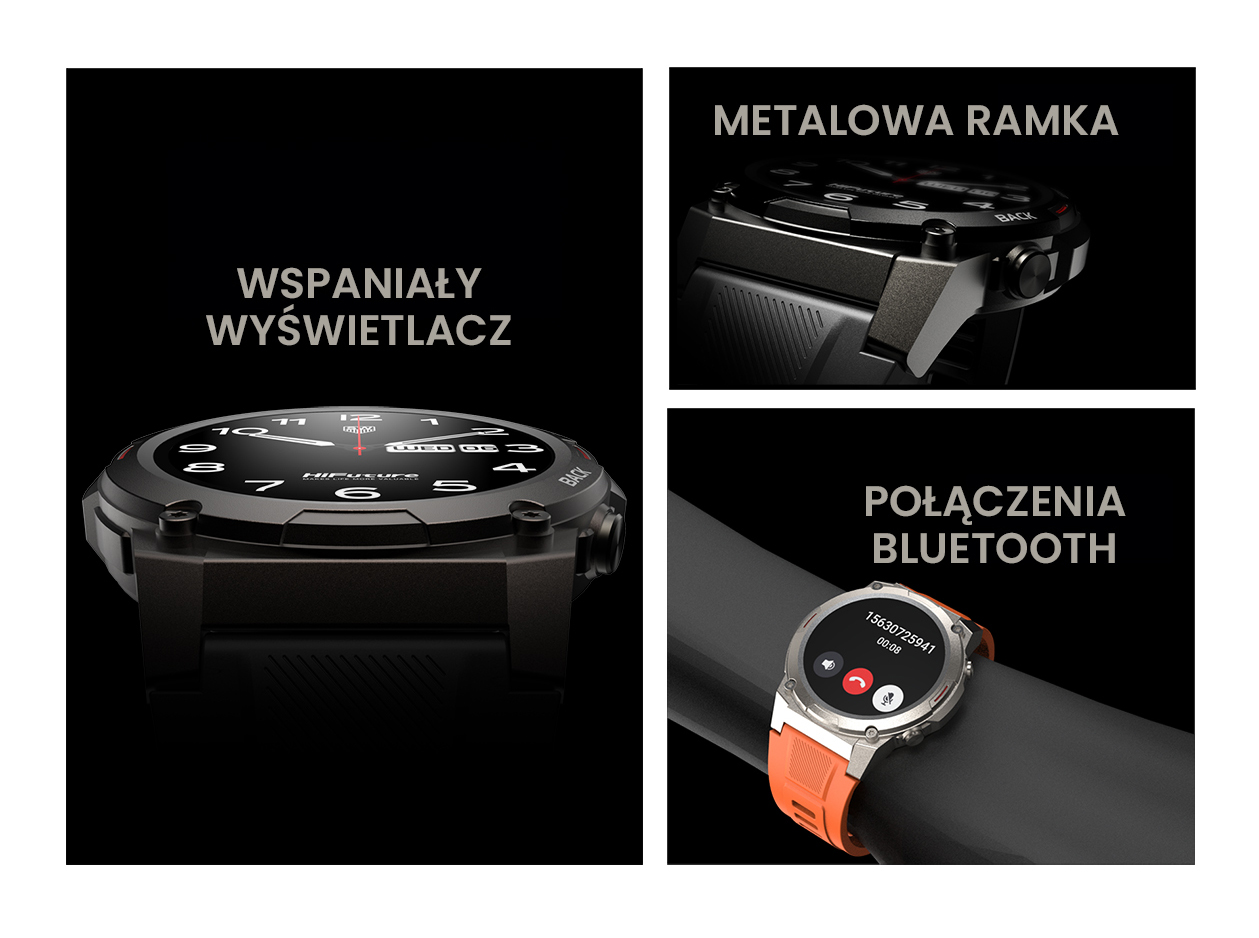 Išmanusis laikrodis Oranžinis HiFuture smartwatch FutureGo Mix2pomarańczowy/sunshine oranžinis (HSF12OG) aprašymas - Prekės nuotrauka
