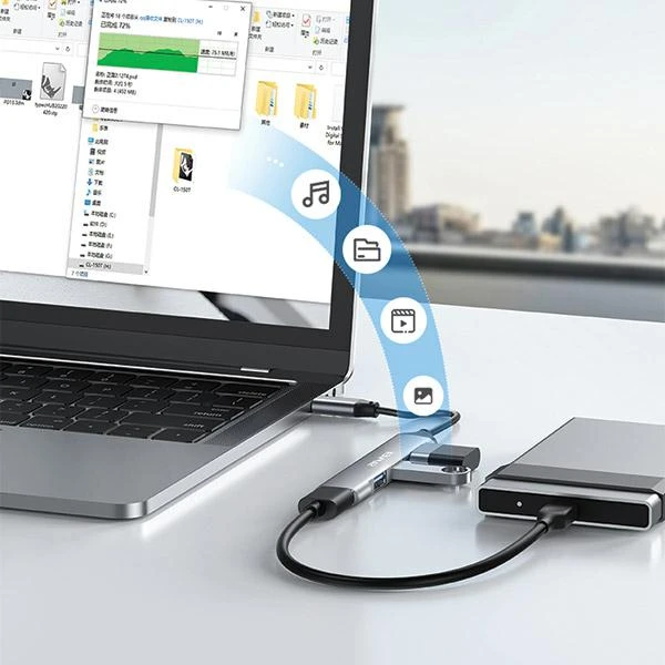 Šakotuvas Hub USB - 4x USB AWEI CL-150T pilkos spalvos aprašymas - Prekės nuotrauka Šakotuvas Hub USB - 4x USB AWEI CL-150T pilkos spalvos aprašymas - Prekės nuotrauka