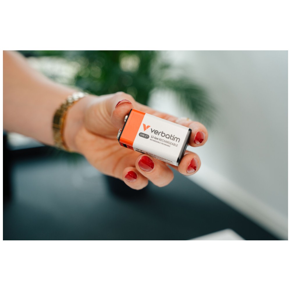 Įkraunama baterija 9V USB-C Verbatim 1 vnt. 30251 aprašymas - Prekės nuotrauka
