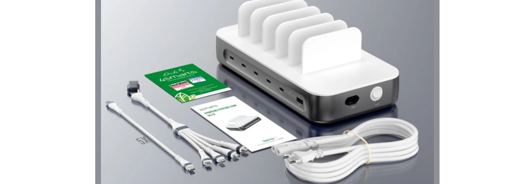 Įkrovimo stotelė 4smarts Team 100W aprašymas - Prekės nuotrauka Įkrovimo stotelė 4smarts Team 100W aprašymas - Prekės nuotrauka