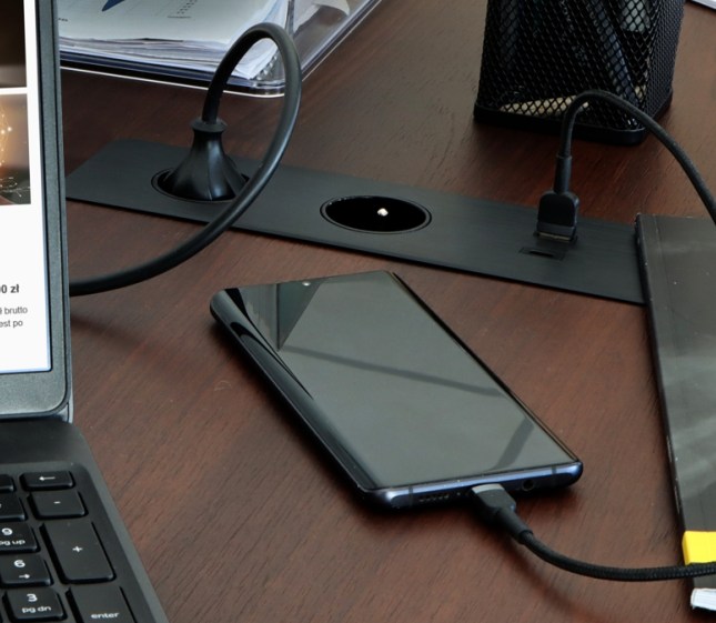 Ilgiklis montuojamas balde TAOBOX 2x Schuko lizdai 1x USB, 1x USB-C 1.5m juodas Design Light aprašymas - Prekės nuotrauka