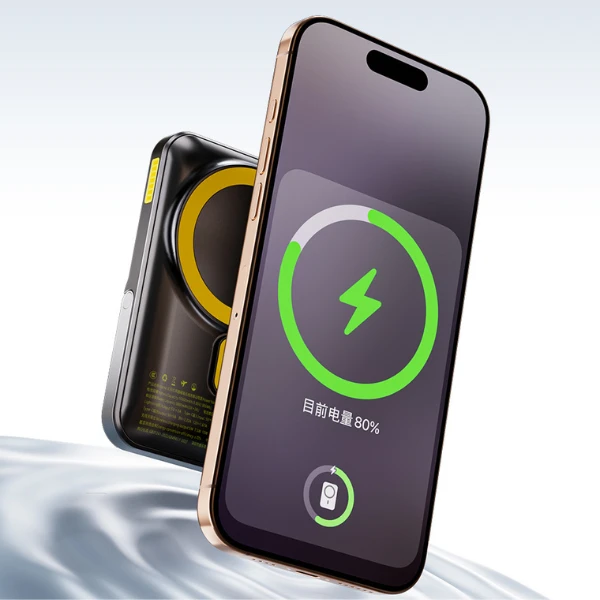 Induction powerbank Awei PA-10 10000mAh MagSafe juodos spalvos aprašymas - Prekės nuotrauka