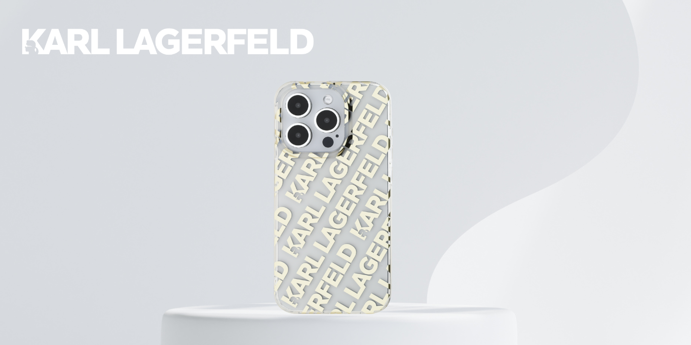 iPhone 13 / 14 / 15 Karl Lagerfeld dėklas IML Fullover Logo (KLHCP15SHKFOEMD) aukso spalvos aprašymas - Prekės nuotrauka