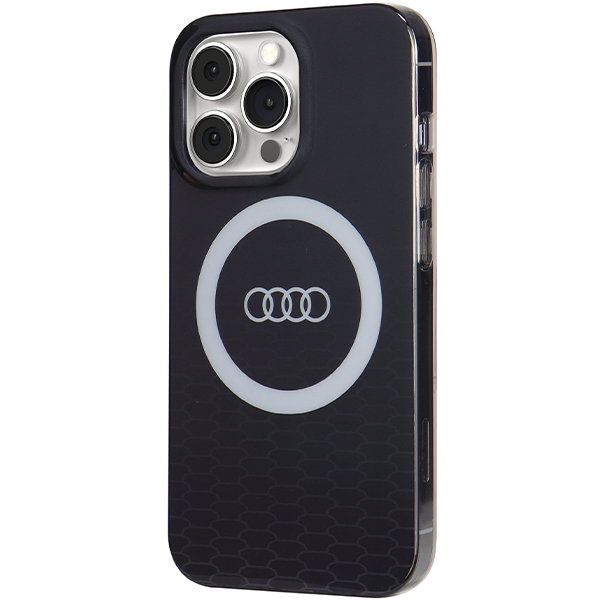 iPhone 13 Pro Audi IML Big Logo MagSafe (AU-IMLMIP13P-Q5/D2-BK) dėklas, juodos spalvos aprašymas - Prekės nuotrauka