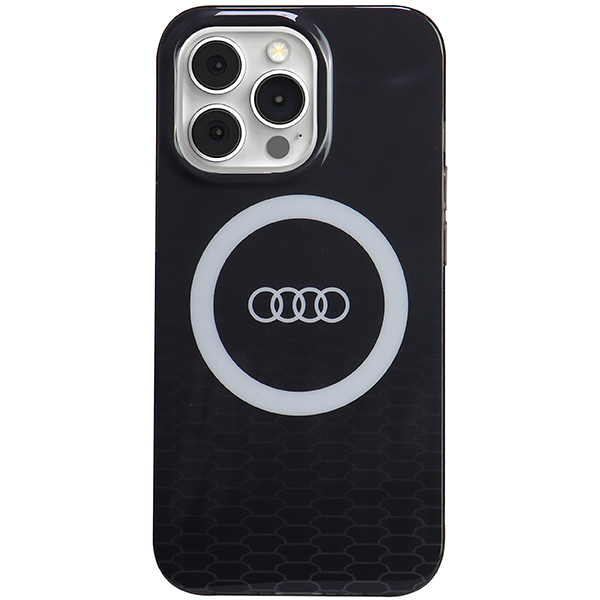 iPhone 13 Pro Audi IML Big Logo MagSafe (AU-IMLMIP13P-Q5/D2-BK) dėklas, juodos spalvos aprašymas - Prekės nuotrauka