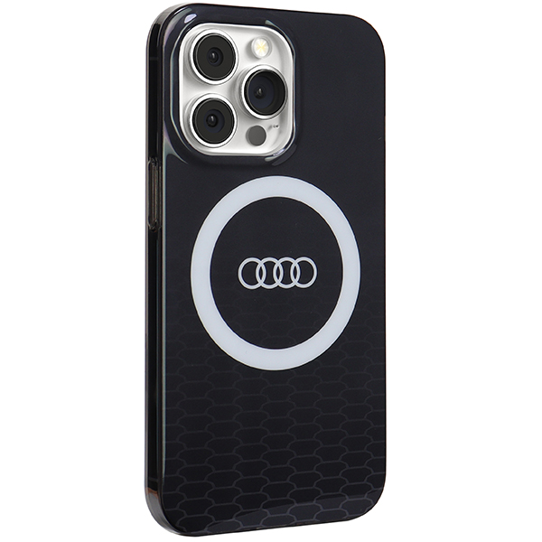 iPhone 13 Pro Audi IML Big Logo MagSafe (AU-IMLMIP13P-Q5/D2-BK) dėklas, juodos spalvos aprašymas - Prekės nuotrauka