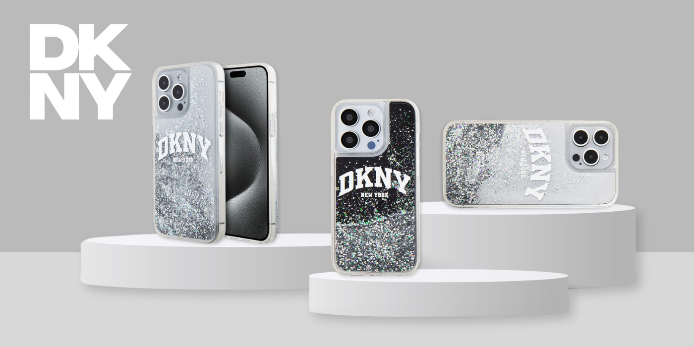 iPhone 13 Pro DKNY dėklas Liquid Glitter Big Logo (DKHCP13LLBNAEK) juodos spalvos aprašymas - Prekės nuotrauka