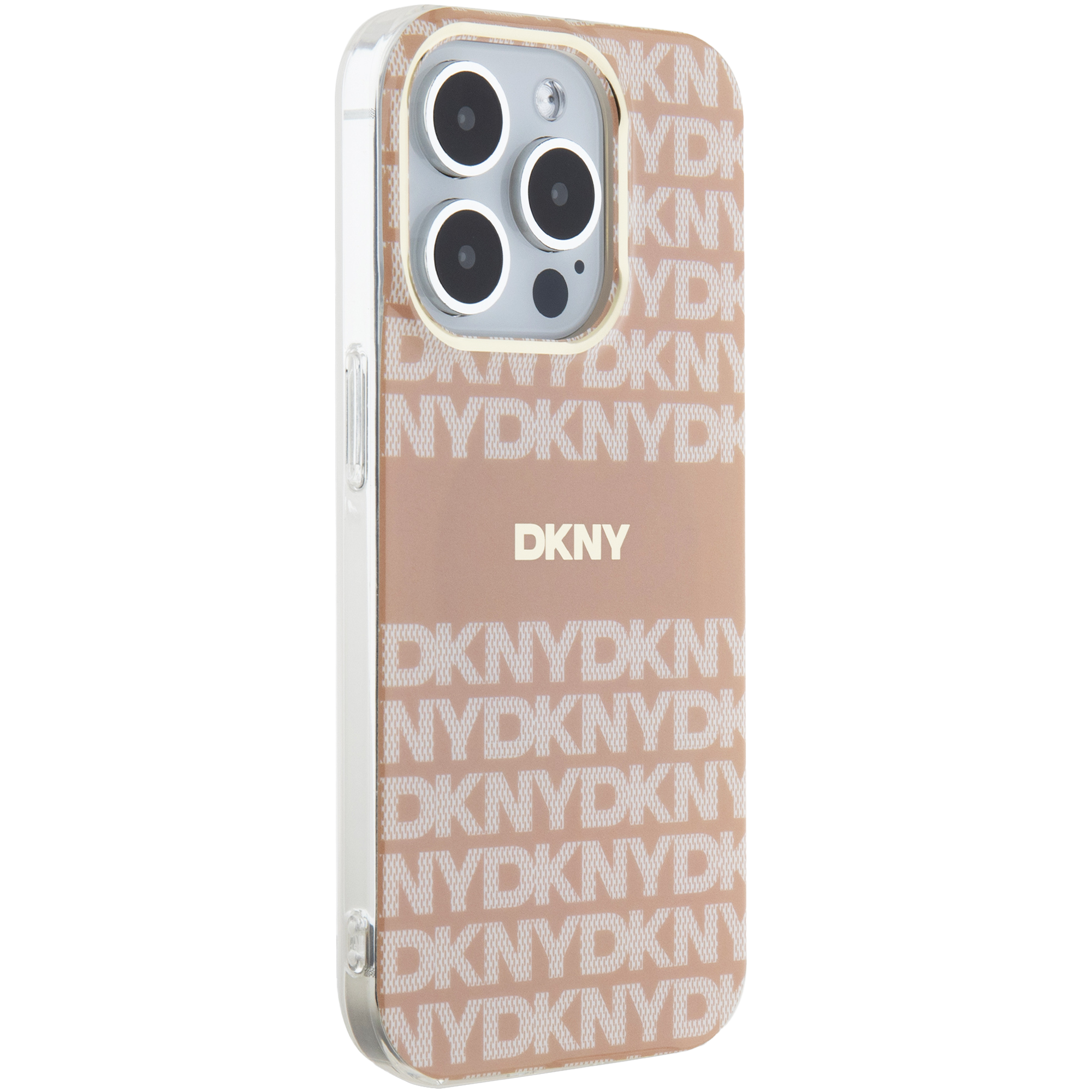 iPhone 15 Pro Max DKNY dėklas IML Mono & Stripe MagSafe (DKHMP15XHRHSEP) rožinės spalvos aprašymas - Prekės nuotrauka