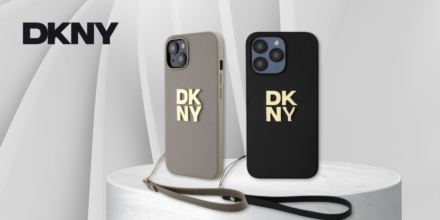 iPhone 15 Pro Max DKNY kietas dėklas su riešo dirželiu ir logotipu (DKHCP15XPBSWSK) dėklas telefonui, juodos spalvos aprašymas - Prekės nuotrauka