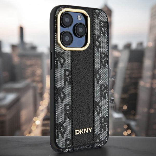 iPhone 16 Pro DKNY languoto rašto MagSafe (DKHMP16LPCPVSLK) dėklas telefonui juodos spalvos aprašymas - Prekės nuotrauka