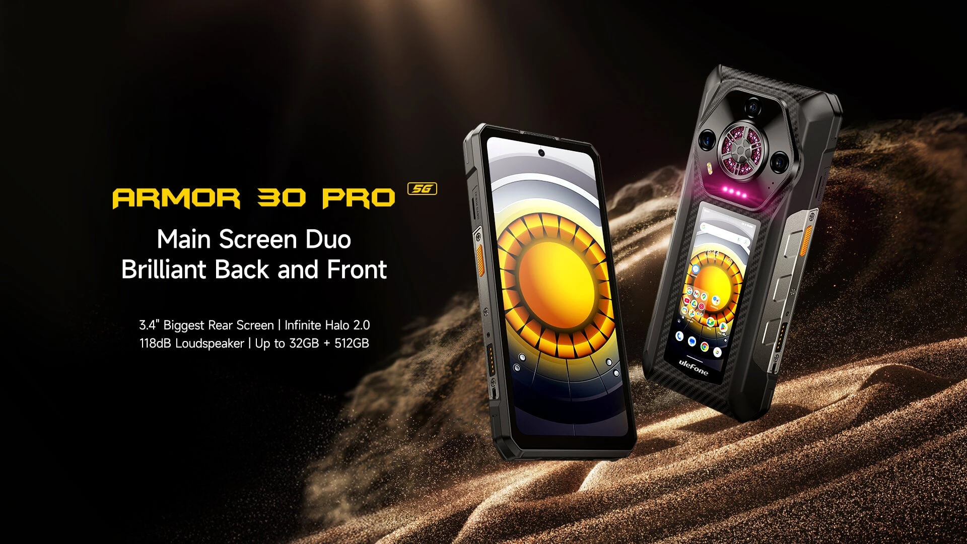 Išmanusis telefonas Ulefone Armor 30 Pro 16/512 Juodas aprašymas - Prekės nuotrauka