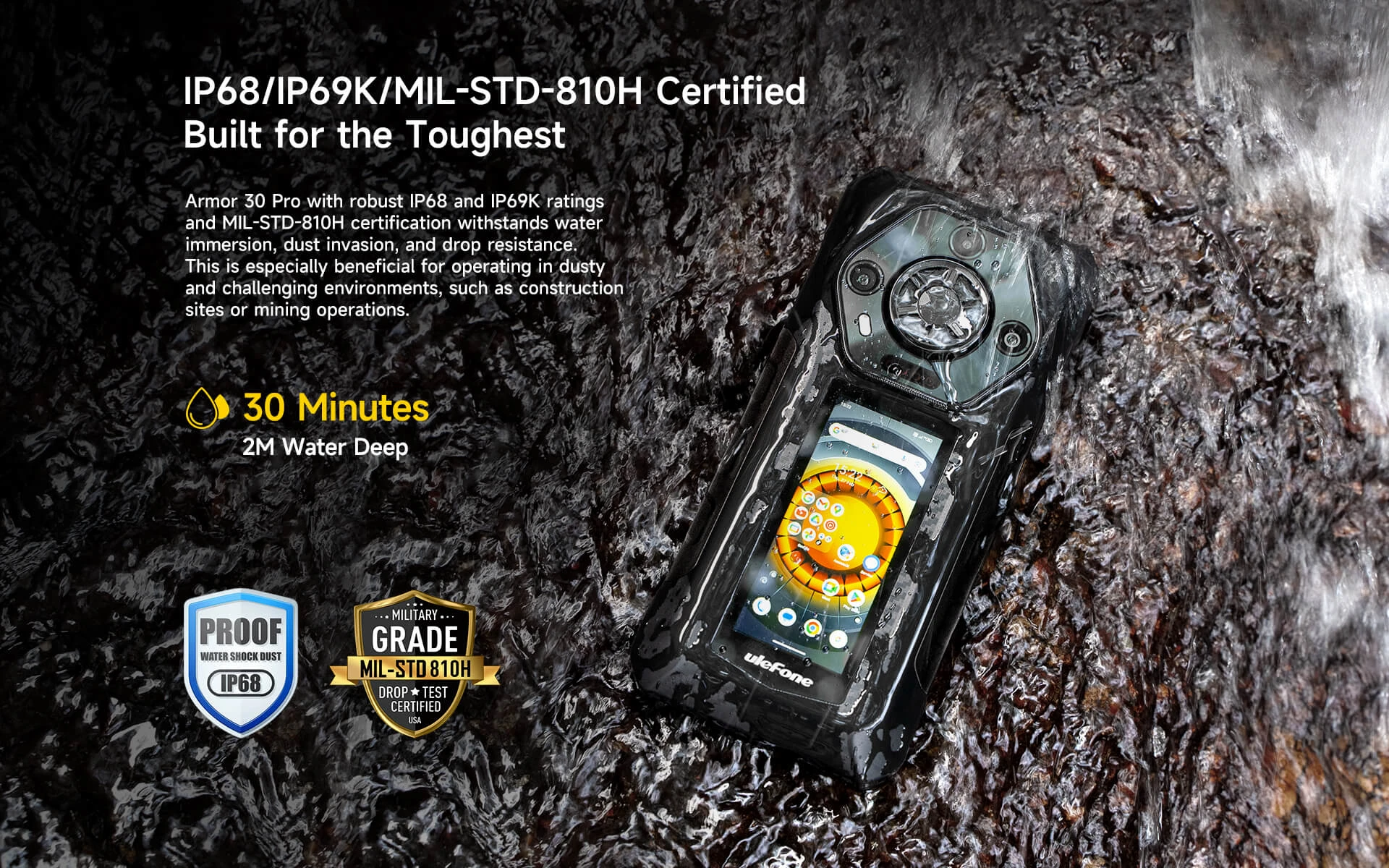 Išmanusis telefonas Ulefone Armor 30 Pro 16/512 Juodas aprašymas - Prekės nuotrauka