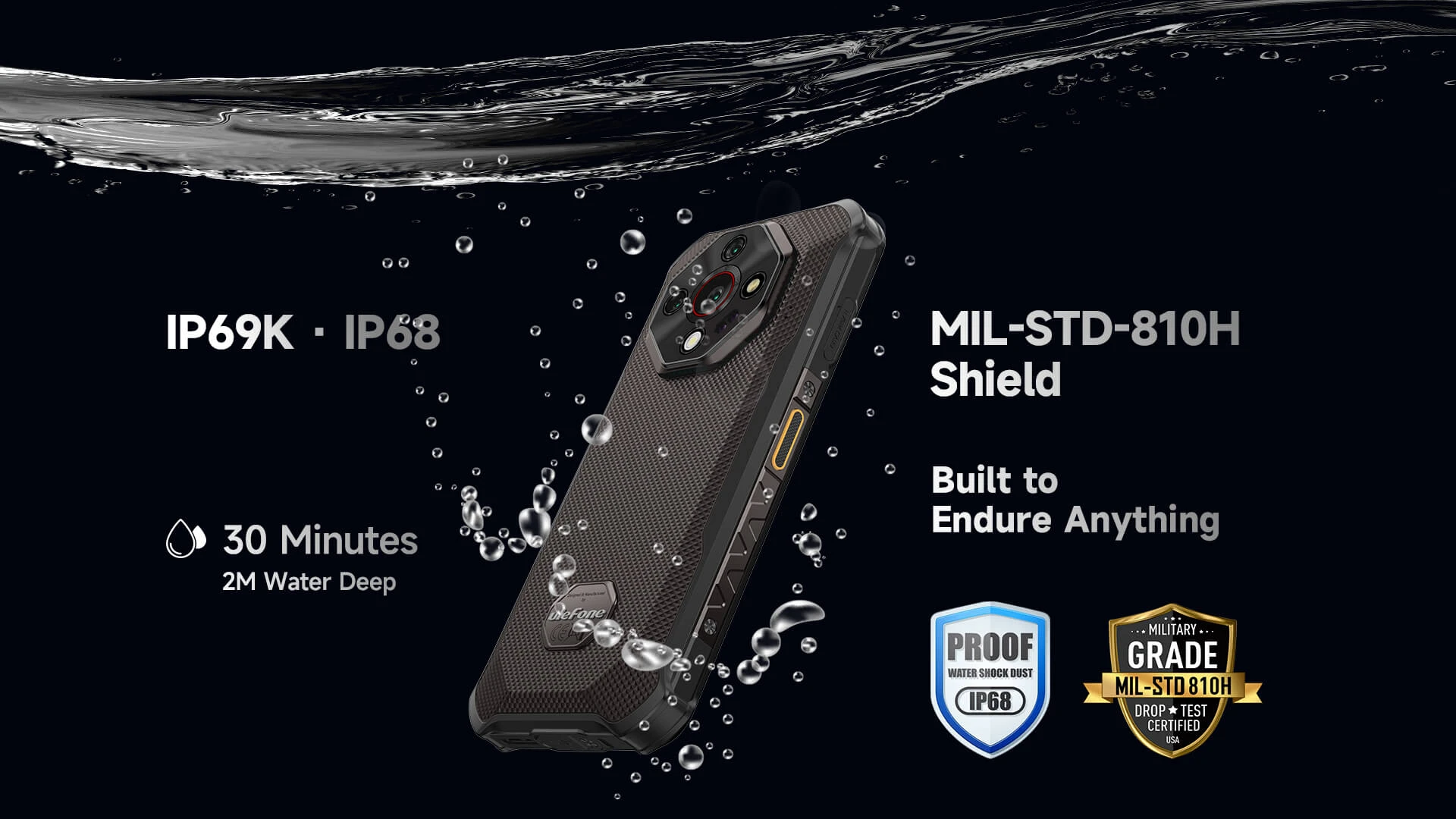 Išmanusis telefonas Ulefone Armor X16 6/128GB Wasteland shadow EU aprašymas - Prekės nuotrauka