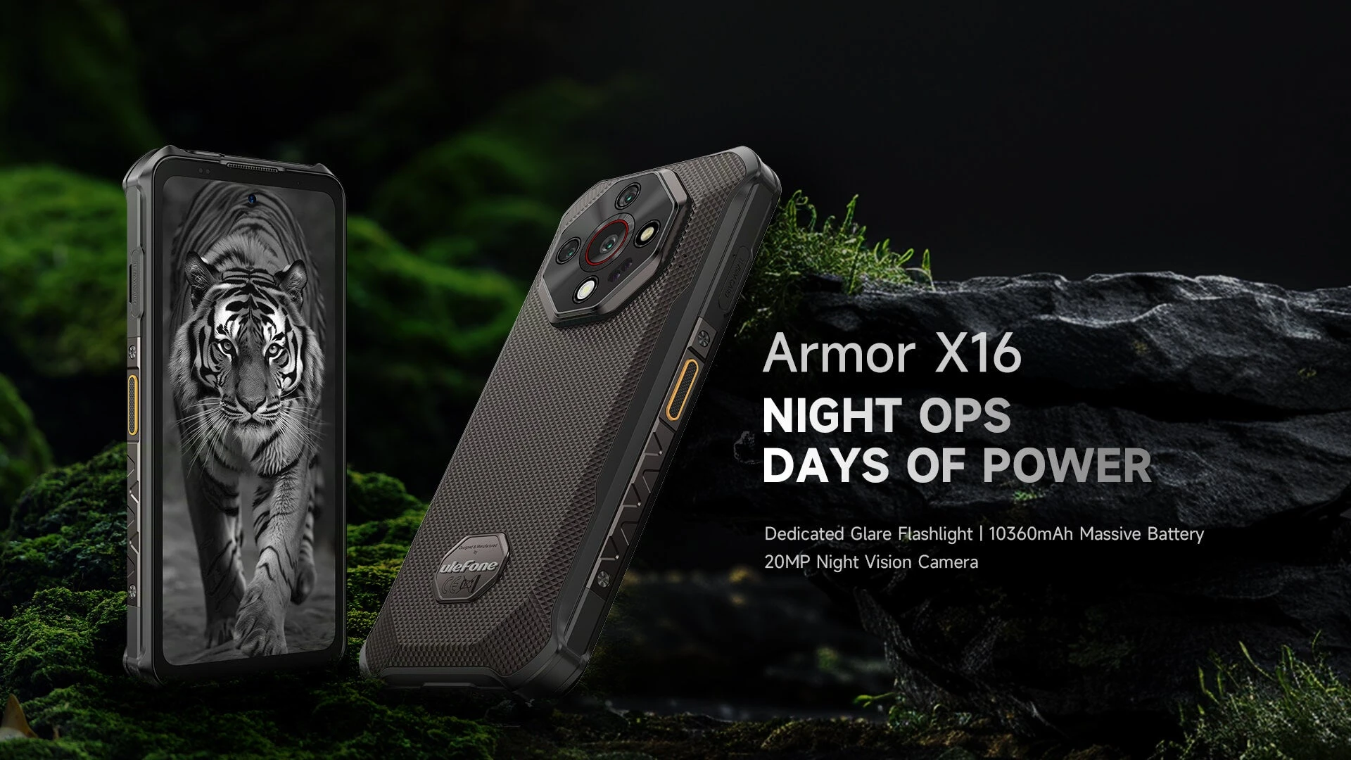 Išmanusis telefonas Ulefone Armor X16 6/128GB Wasteland shadow EU aprašymas - Prekės nuotrauka