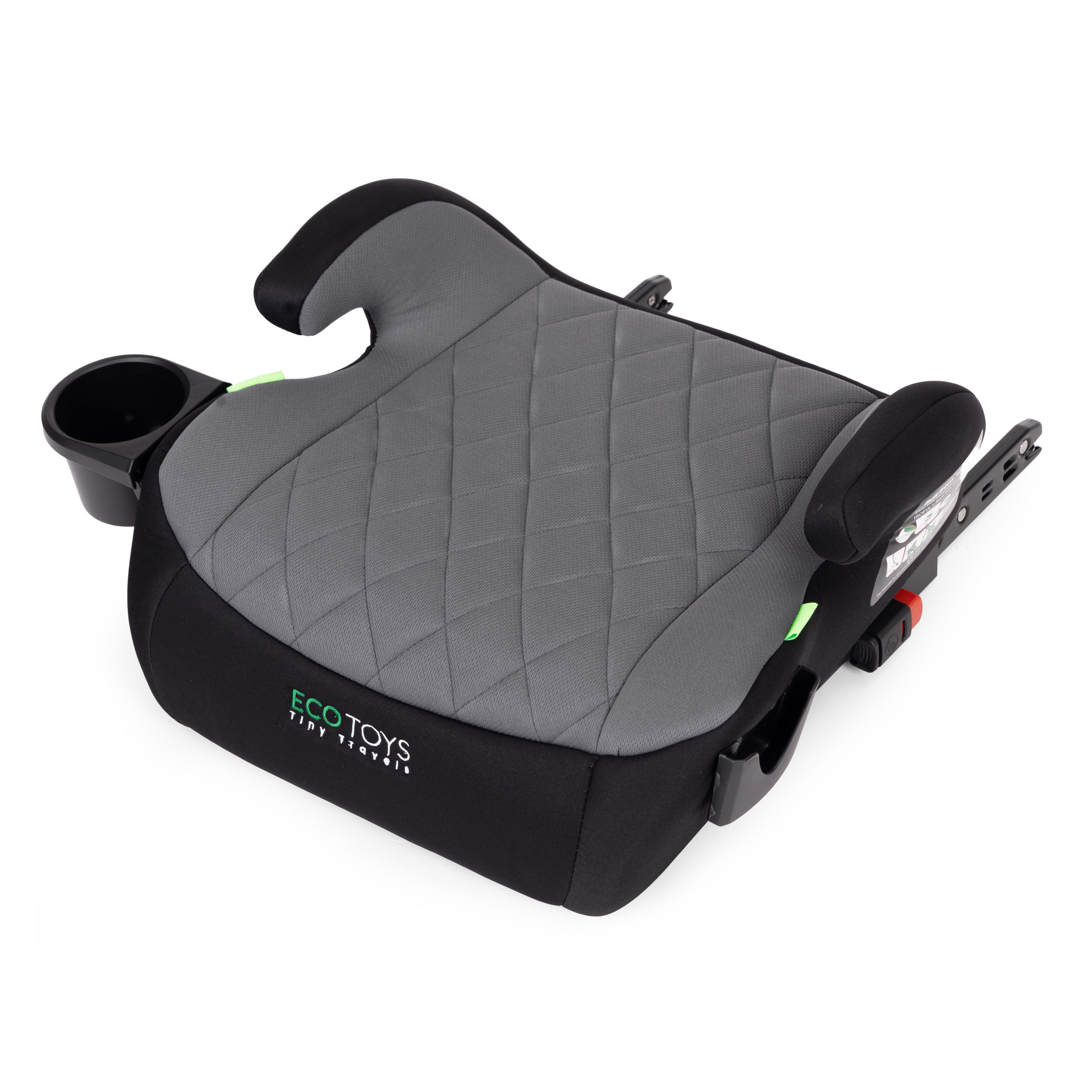 ISOFIX Car Booster Seat for Children i-SIZE Height 125-150 cm Cup Holder ECOTOYS aprašymas - Prekės nuotrauka