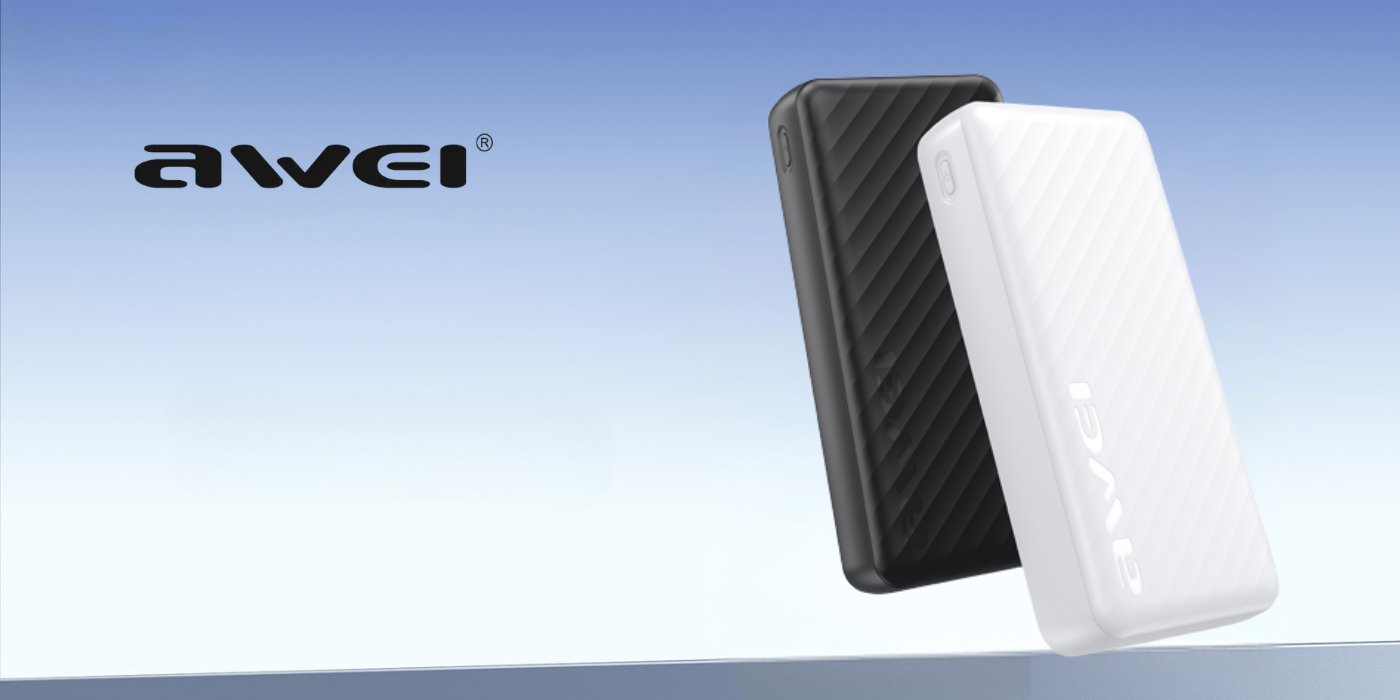 Išorinė baterija AWEI P6K Pro 20000mAh 2xUSB-A/USB-C juodos spalvos aprašymas - Prekės nuotrauka