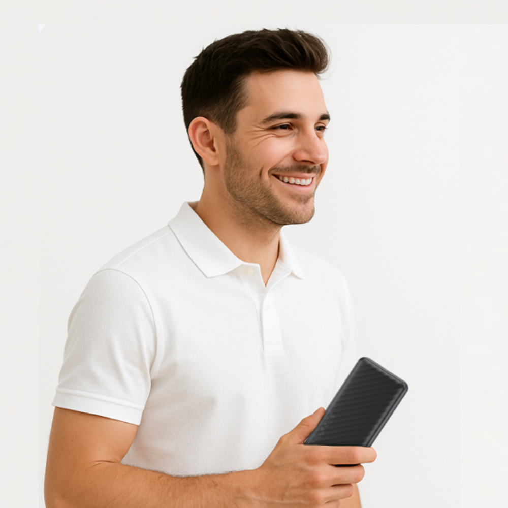 Išorinė baterija AWEI P6K Pro 20000mAh 2xUSB-A/USB-C juodos spalvos aprašymas - Prekės nuotrauka