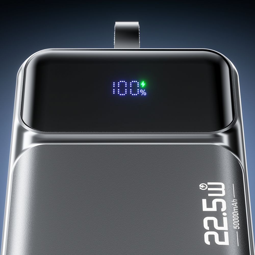 Išorinė baterija Awei PA-106 50000mAh 22,5W PD 3xUSB-C juodos spalvos aprašymas - Prekės nuotrauka