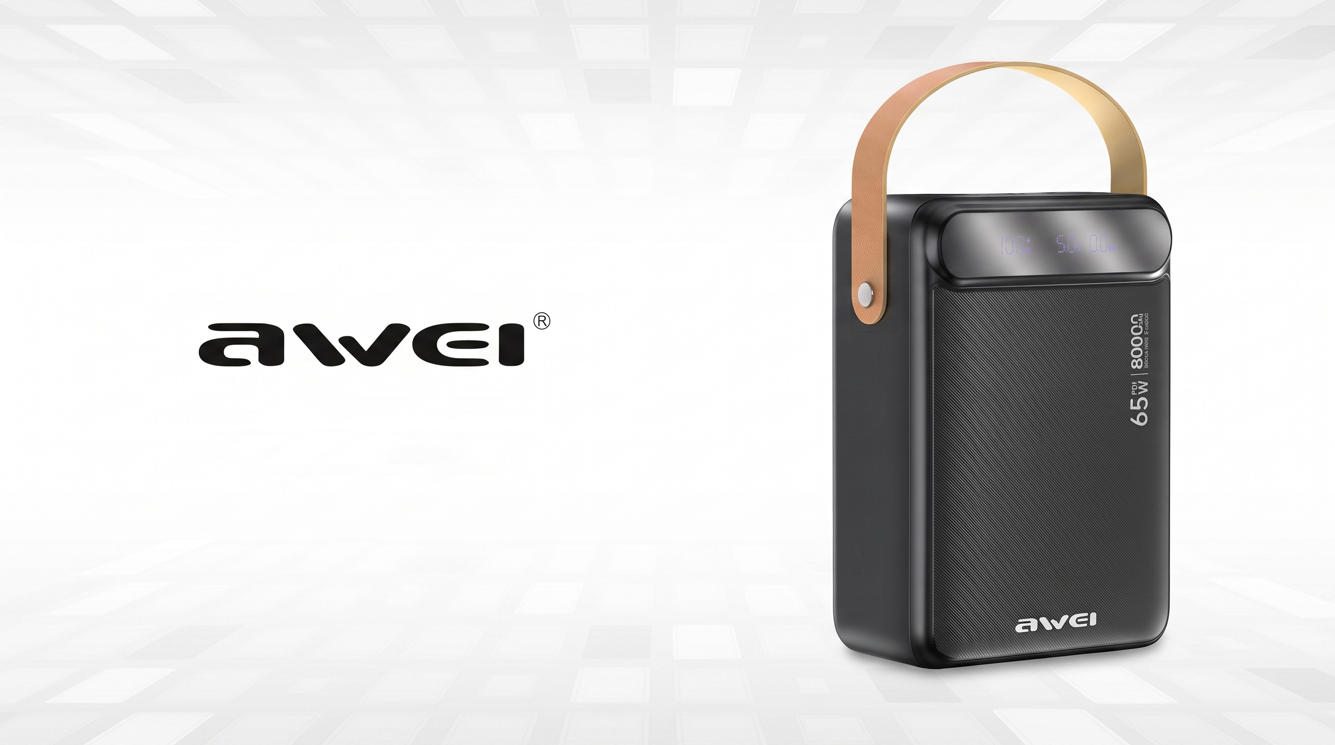 Išorinė baterija AWEI PA-83 80000mAh 3xUSB-A/2XUSB-C juoda aprašymas - Prekės nuotrauka