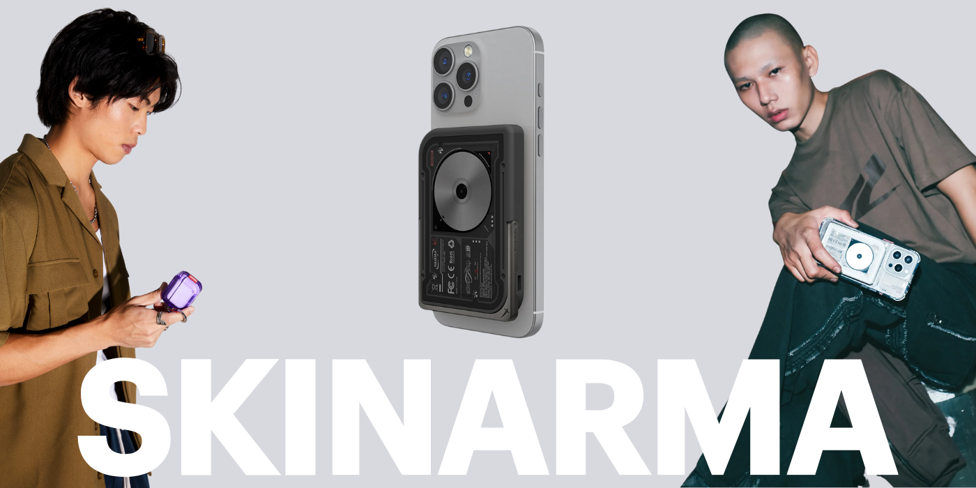 Išorinė baterija Skinarma Nexus Nova Magnetic Kick-Stand 5000mAh 20W PD USB-C MagSafe juodos spalvos aprašymas - Prekės nuotrauka