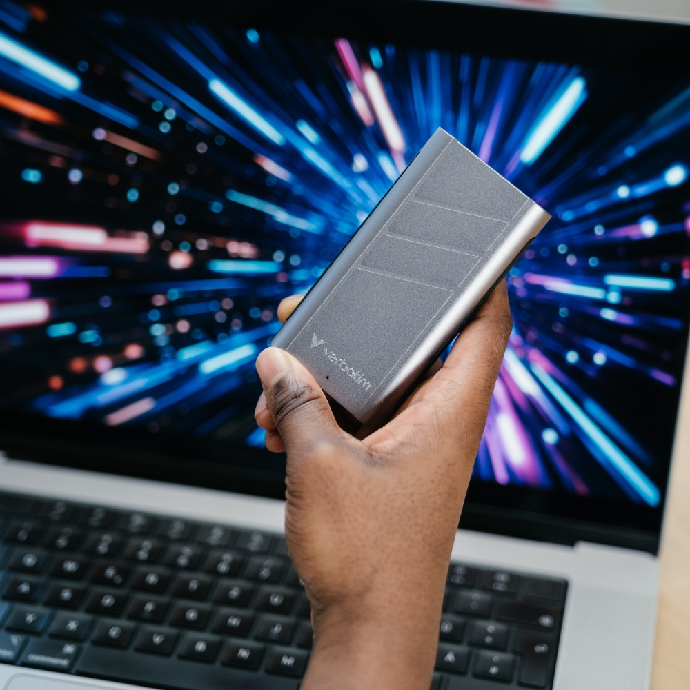 Kietasis diskas Išorinis diskas Verbatim TurboMetal SSD 1TB USB4 USB-C pilkos spalvos 32021 aprašymas - Prekės nuotrauka