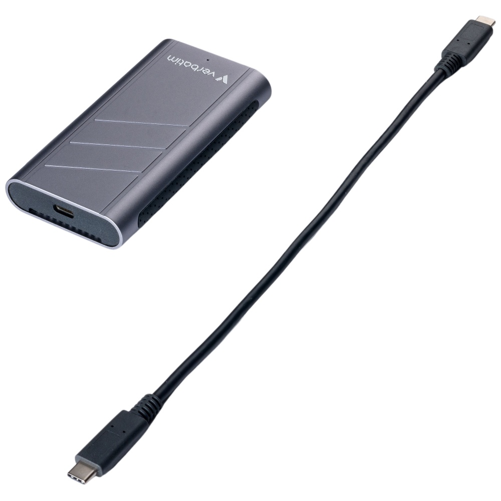 Kietasis diskas Išorinis diskas Verbatim TurboMetal SSD 1TB USB4 USB-C pilkos spalvos 32021 aprašymas - Prekės nuotrauka
