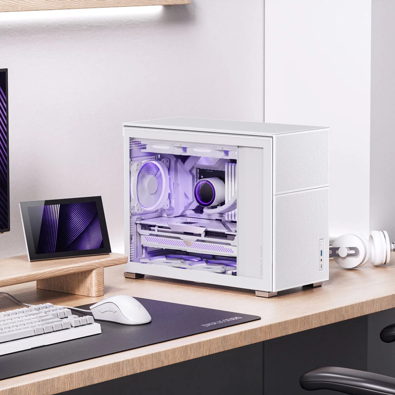 Jonsbo D31 MESH Micro-ATX kompiuterio korpusas, Tempered Glass – baltos spalvos aprašymas - Prekės nuotrauka