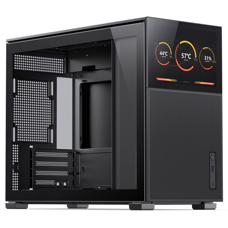 Jonsbo D31 MESH Screen obudowa Micro–ATX, Tempered Glass – juoda aprašymas - Prekės nuotrauka